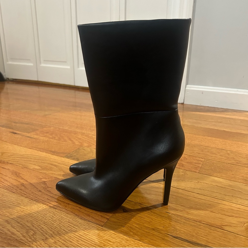 Charles By Charles David Palisades Black Mid Calf Heeled Boots 8 NWOB - Picture 15 of 16